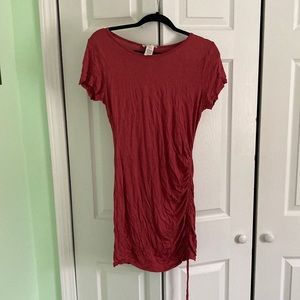 Orange short sleeve dress